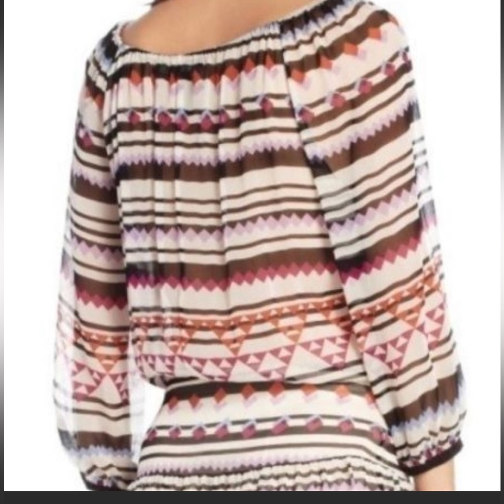 BCBGMAXAZRIA Small
Rory Multicolor Silk Peasant Dress - Picture 5 of 7